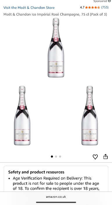 3 bottles of Champagne 😍