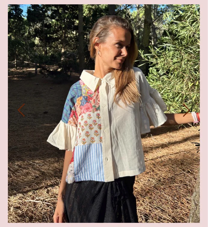 Patch worked blouse 