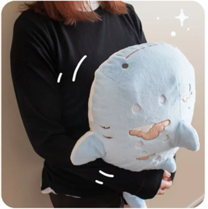 Whale Shark Plushie - Soft Pink