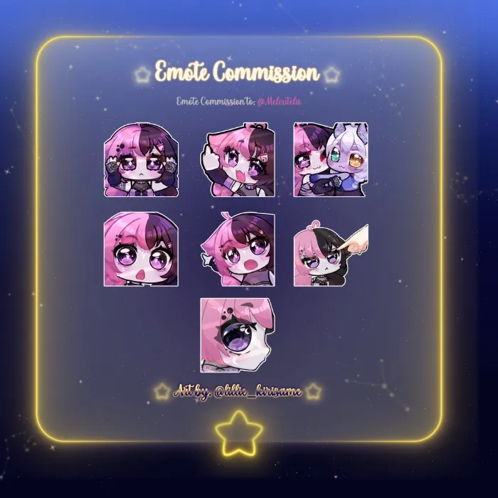 5x Custom emote by Lillie (@lillie_kirisame)