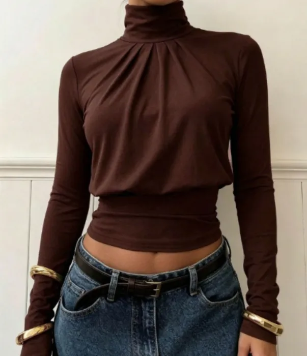 Brown Turtleneck
