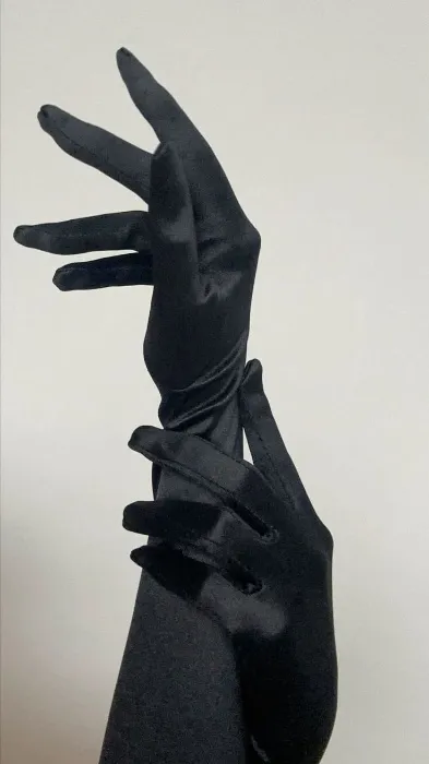 long satin gloves 