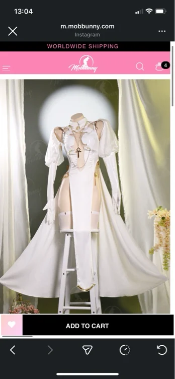 Miccostumes x MobBunny x Chowbie Sister Sexy Lingerie Set Hollowed Halter Dress and Veil with Thigh Socks and Earrings