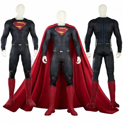 Clark Kent Superhero Steel Man Dark Blue Cosplay Costumes Halloween Suit