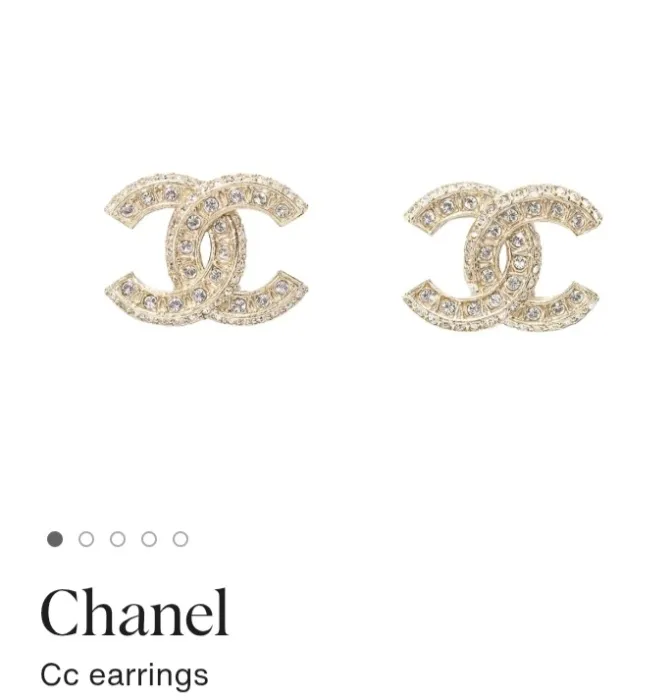 Chanel cc earrings 