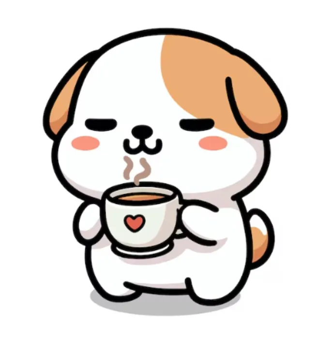 Coffee for mummy woof woof