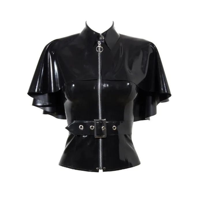 Latex Capelet Top