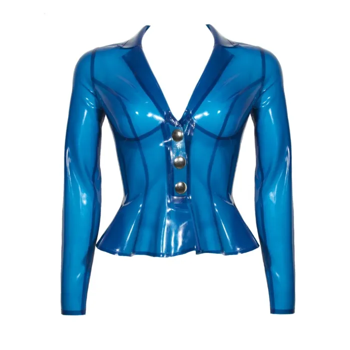 Transparent Blue Latex Jacket