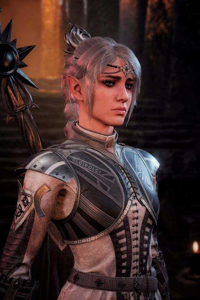 Silver wig for Shadowheart ( Tailored)