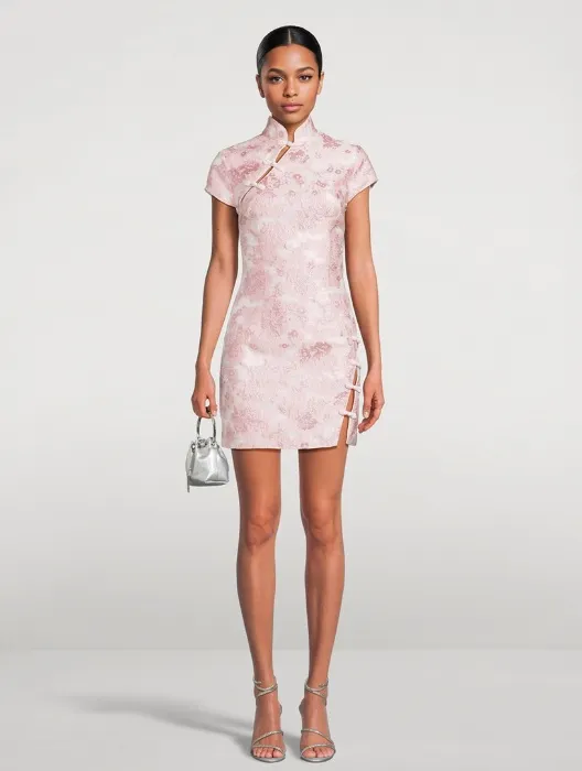Jada Floral Jacquard Mini Dress