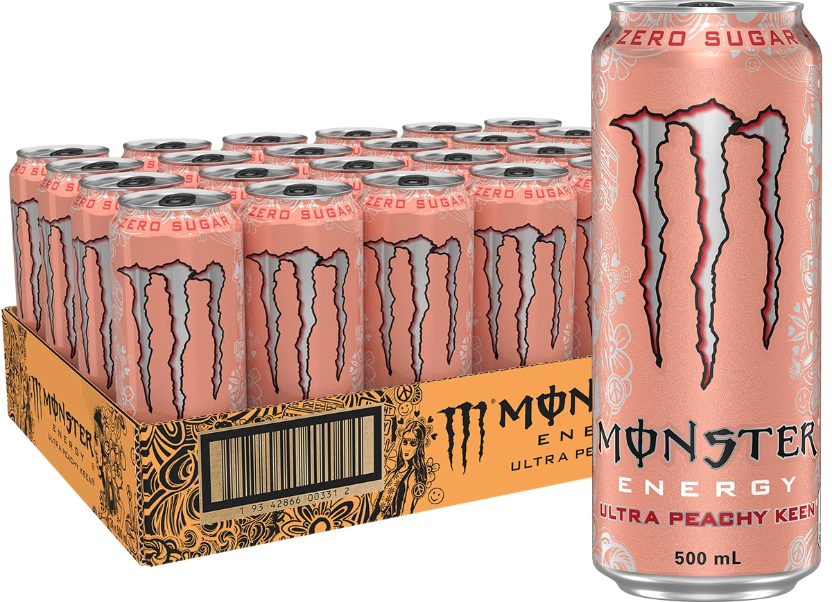 Monster Energy Drink Ultra Peachy Keen 24 x 500ml : Amazon.com.au: Grocery