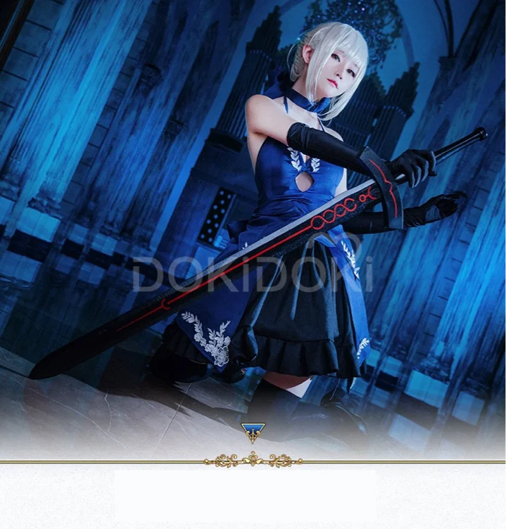 DokiDoki-R Fate/stay night Cosplay Arutoria Pendoragon Costume Dress Women Saber Alter Cosplay