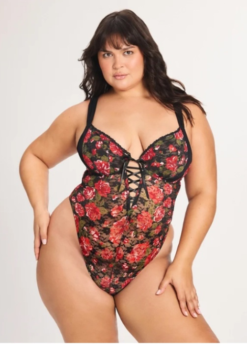 Sinful Rose Lace Teddy 