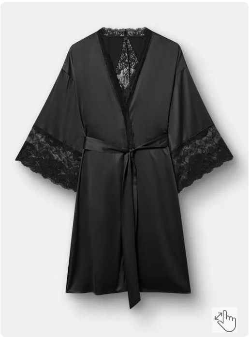 Satin and Lace Retro Robe
