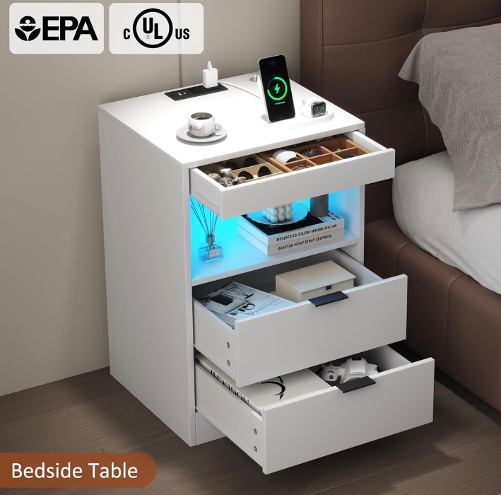 2 x bedside table LED 