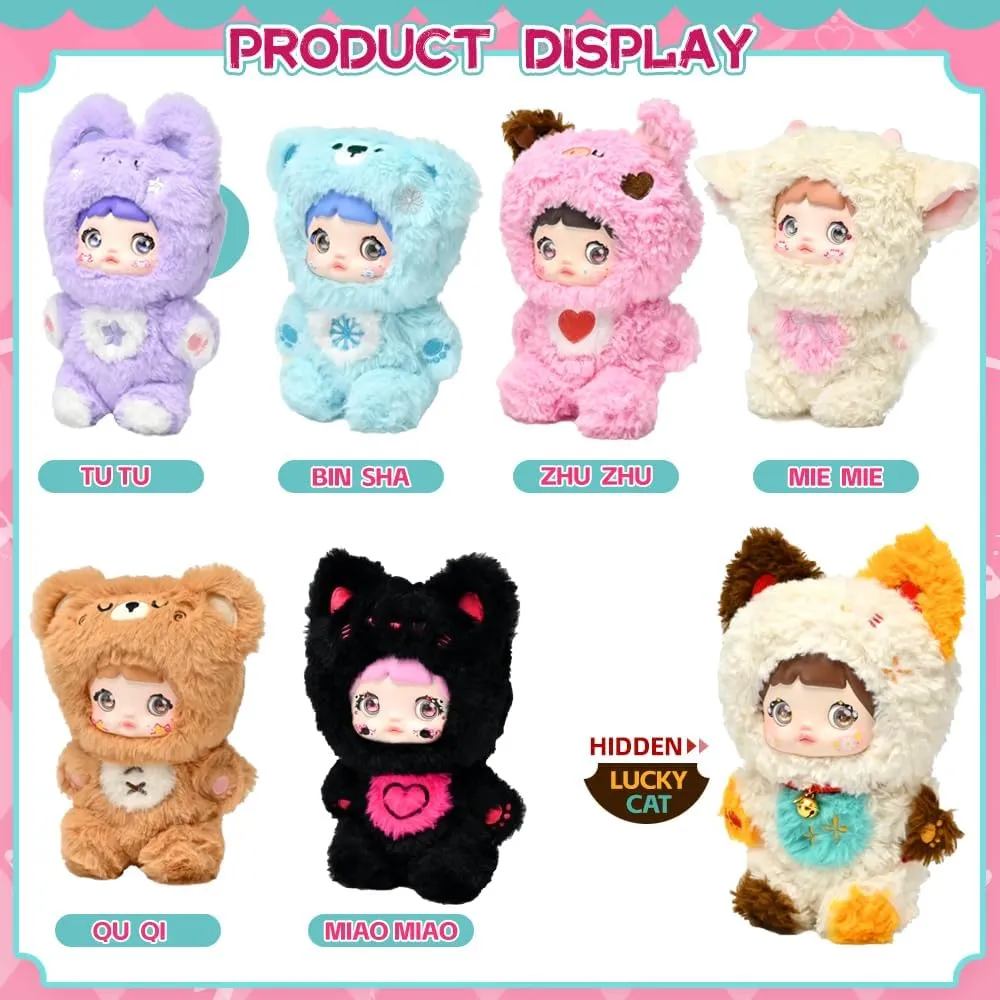 XiDonDon Nommi Loveliness Never End Series Vinyl Face Plush Doll, Random Design Action Figures Collectible Toys (Single Box) : Amazon.ie