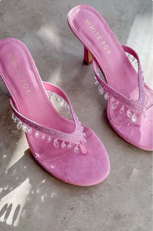 WHITEFOX JACKIE MULES PINK