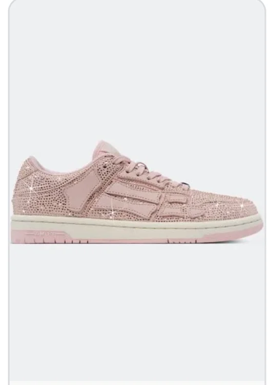 Pink Crystal Skel Sneakers 
