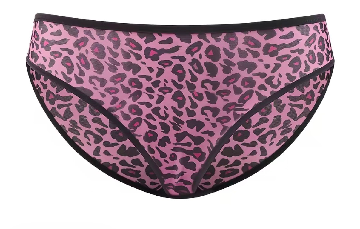 HSIA Leopard Wild High Stretch Briefs Soft Breathable Mesh Panty