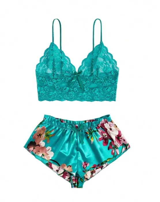 Lace Silk Pajama Set 🥰