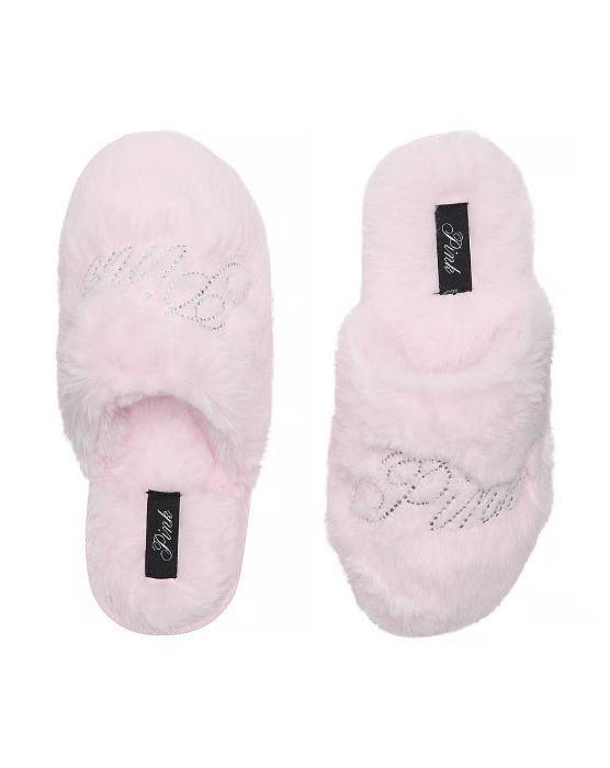 Pink Faux Slippers