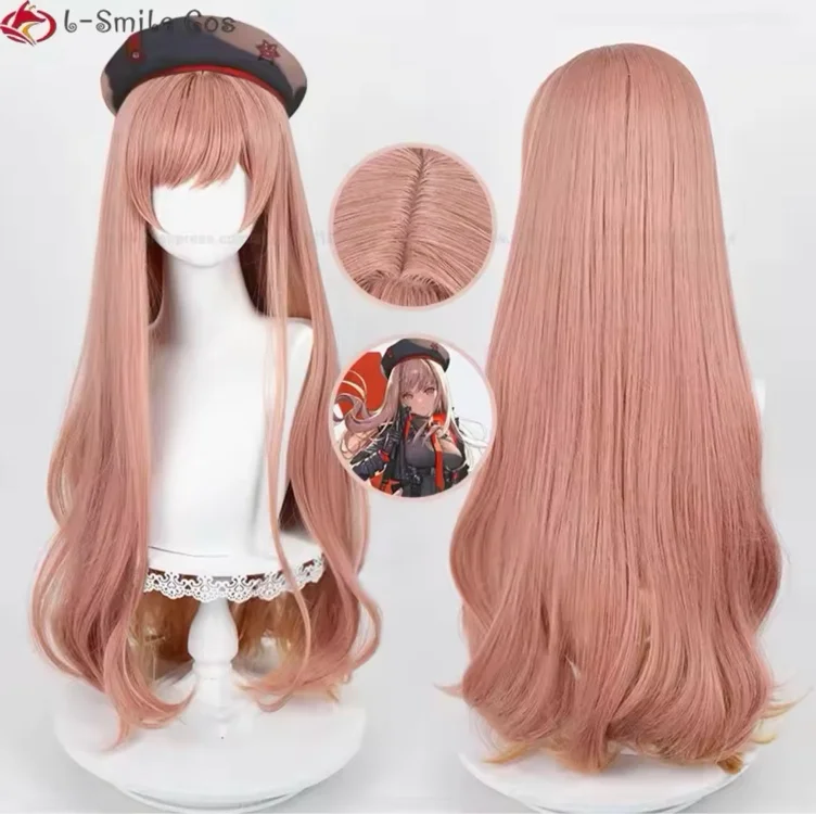 Uwowo Gacha Nikke  Rapi Cosplay Wig Long coral pink Hair 