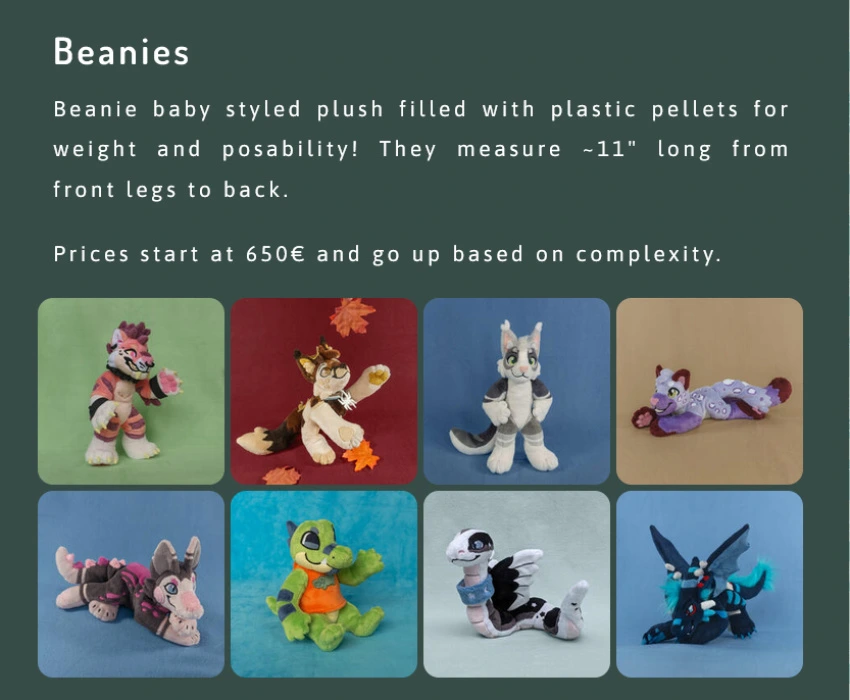 Custom Fursona beanie-baby style plushie from WispyChipmunk