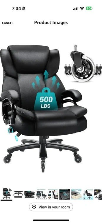 Office chair with back support