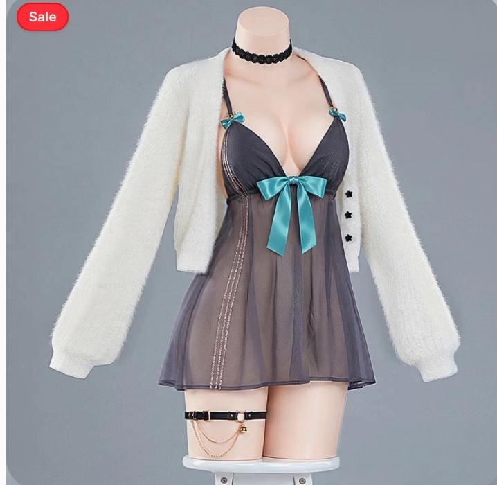 【Nekocos】Game Azur Lane Cosplay Cheshire Pajamas Cosplay Costume | Custom-Tailor - Full Set+Wig / S