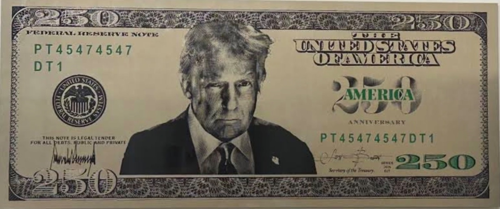 TRUMP $250 USD
