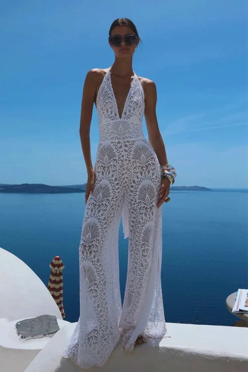 Alexander Miro white lace jumpsuit 