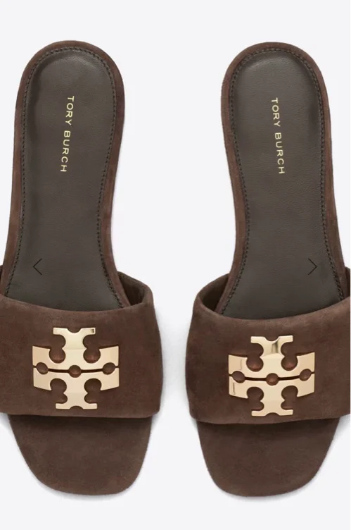 Tory Burch Charlie Slide in Brown Suede (size 11)