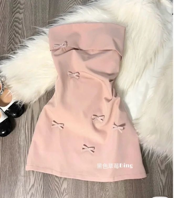 Pink mini dress