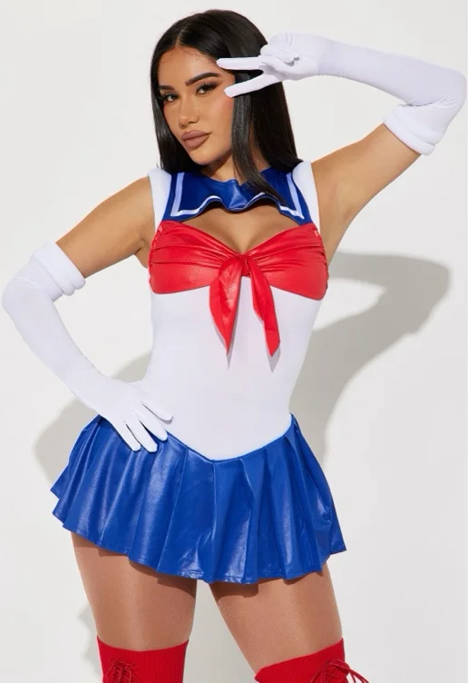 Sexy Sailor 3 Piece Costume Set - White/combo