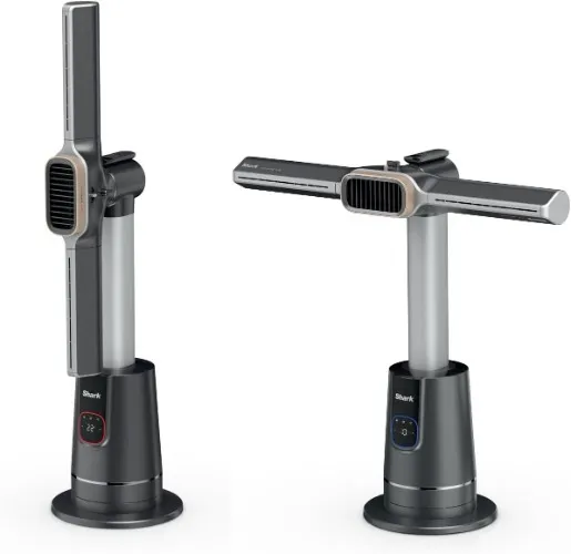 Shark TurboBlade Cool + Heat Fan, Dual Fan and Heater, Includes Remote Control, Charcoal/Gold, TH200UK