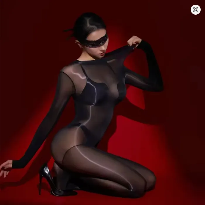 Seamless Transparent Catsuit (With Croch)