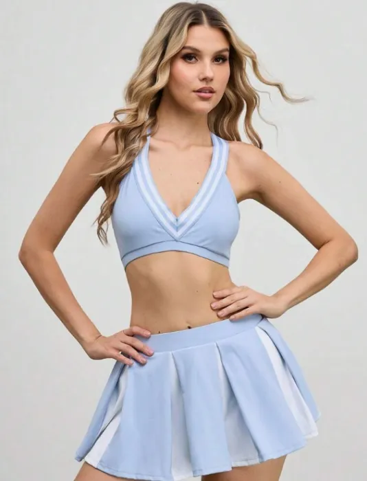 Pastel Blue Cheerleader