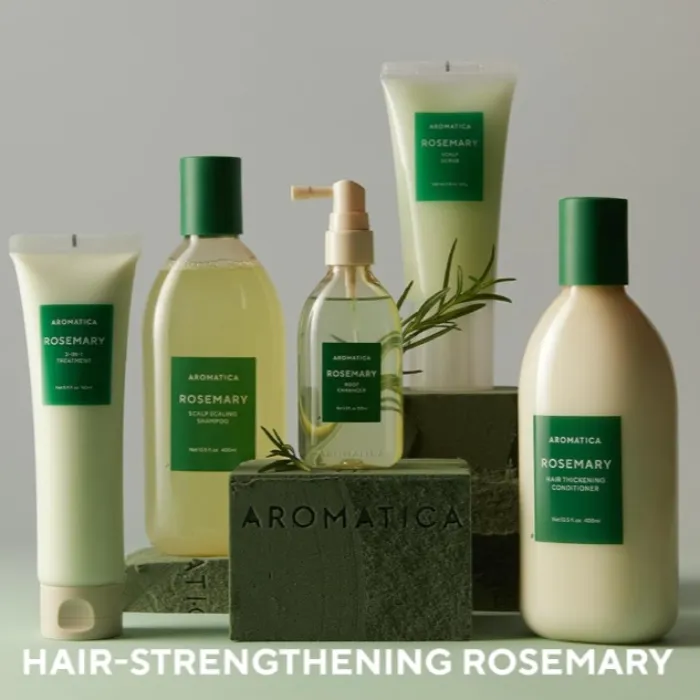 Aromatica Rosemary Shampoo, Conditioner & Root Enhancing Serum Set