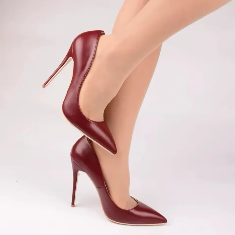 Red matte heels 12 cm 