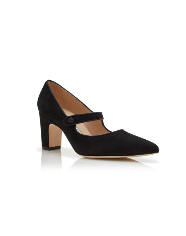Manolo Blahnik | CAMPARIBA ~ Black Suede Mary Jane Pumps