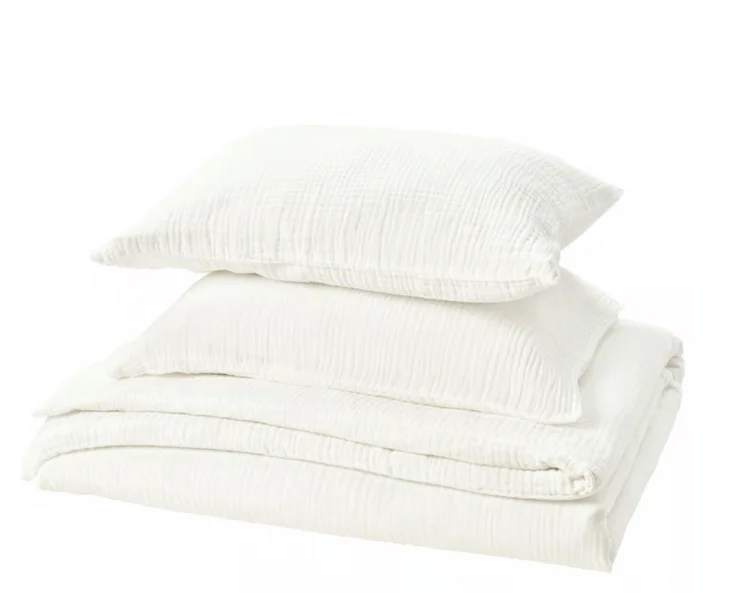 SCHERSMIN Housse de couette et 2 taies - blanc 240x220/50x60 cm