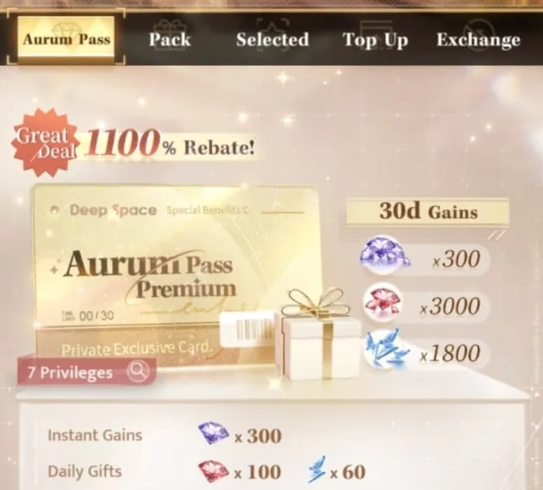 3 Months - Aurum Pass (Love & Deepspace) 