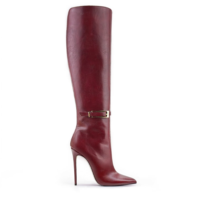 Stivale pelle bordeaux – COD. 26538