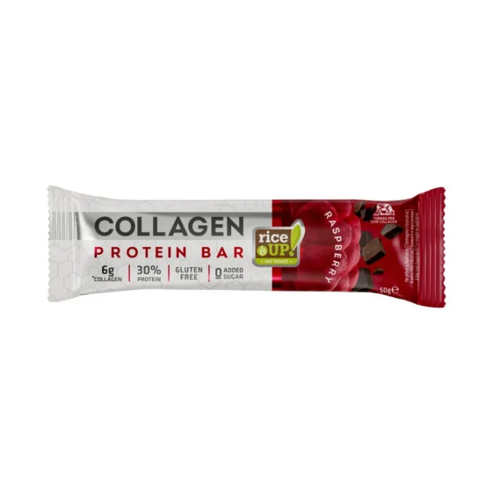 RiceUP! Collagen Protein Bars - Raspberry | 12 x 42 g