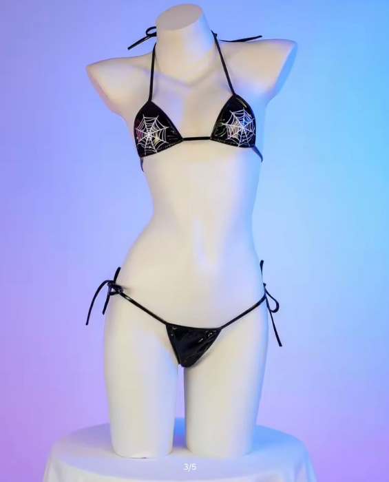 Shiny spiderweb bikini 