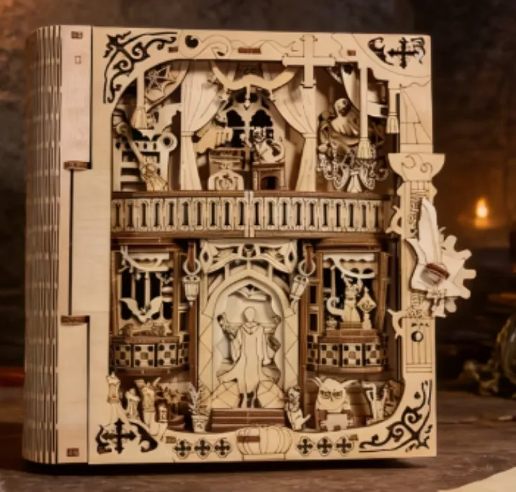 Puzzle 3D Libro Madera