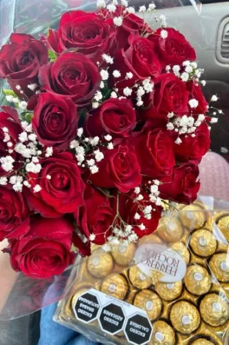 flowers and chocolates🌹🌹🌹🍫✨