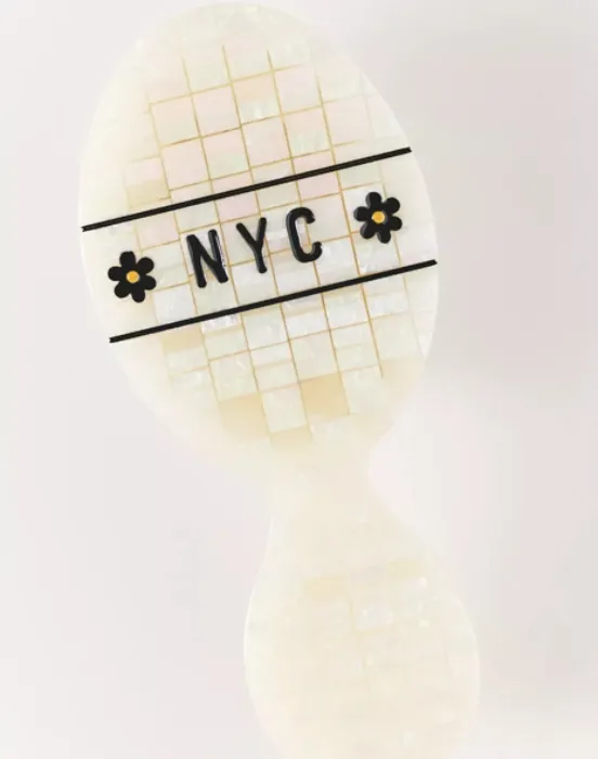 Solar Eclipse Handpainted Compact Hair Brush | NYC