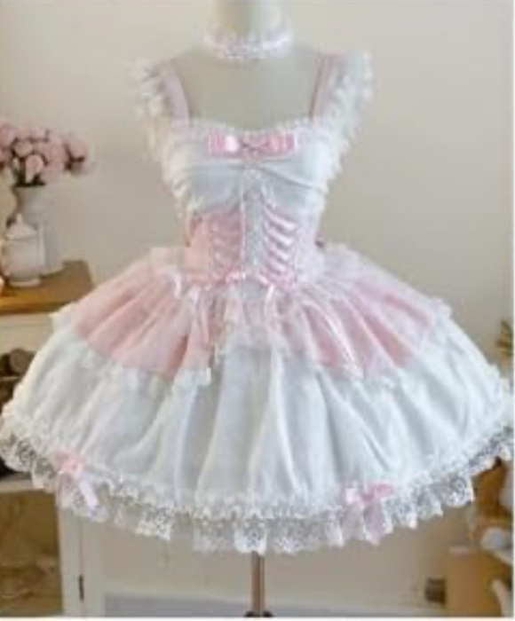 Lolita Sleeveless Short Dress Teens Cute Bow Lace Decor Ruffle Cocktail Princess Halloween Cosplay Party Juniors Dresses, Pink, Small : Amazon.com.au: Clothing, Shoes & Accessories