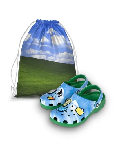 Microsoft Merchandise Store - Product - MIC940014.000002-Microsoft-Limited-Edition-Crocs-Bundle--Blue-Green-W4-M2
